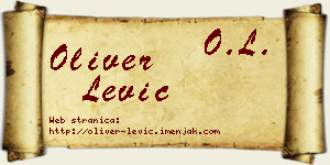 Oliver Lević vizit kartica